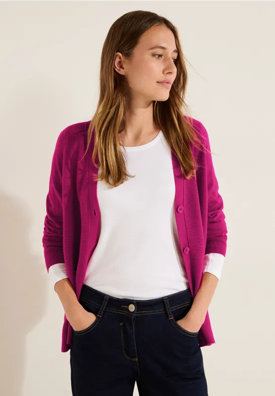 CECIL Cardigan en tricot fin structuré 